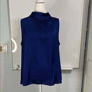 White House Black Market Navy Sleeveless Blouse